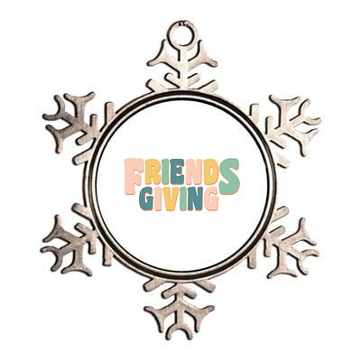 Retro Thanksgiving Friendsgiving Metallic Star Ornament