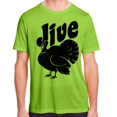 Retro Thanksgiving Jive Turkey Adult ChromaSoft Performance T-Shirt