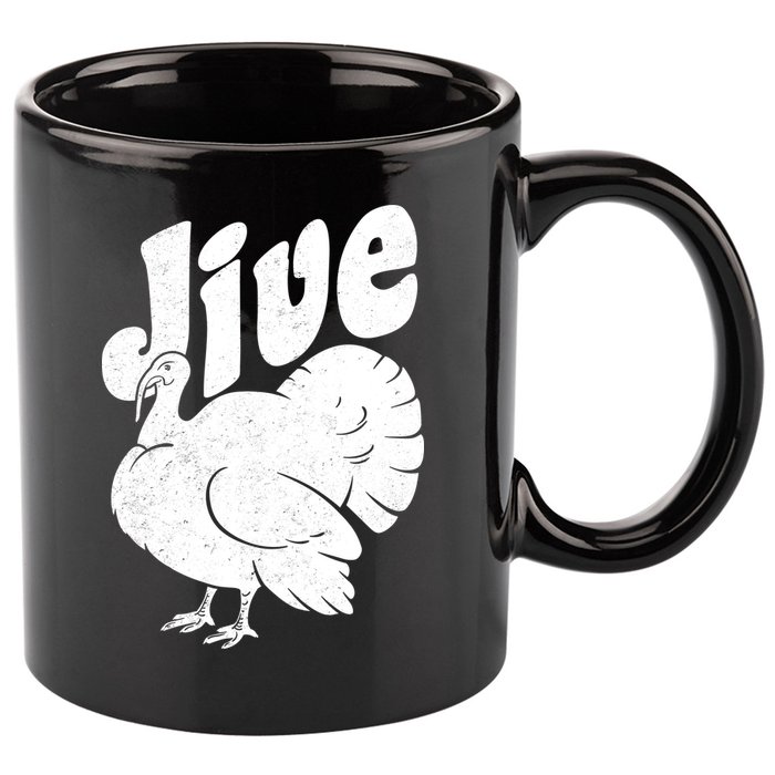 Retro Thanksgiving Jive Turkey 11oz C Handle Ceramic Mug