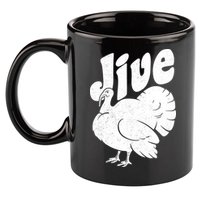 Retro Thanksgiving Jive Turkey 11oz C Handle Ceramic Mug