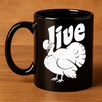 Retro Thanksgiving Jive Turkey 11oz C Handle Ceramic Mug