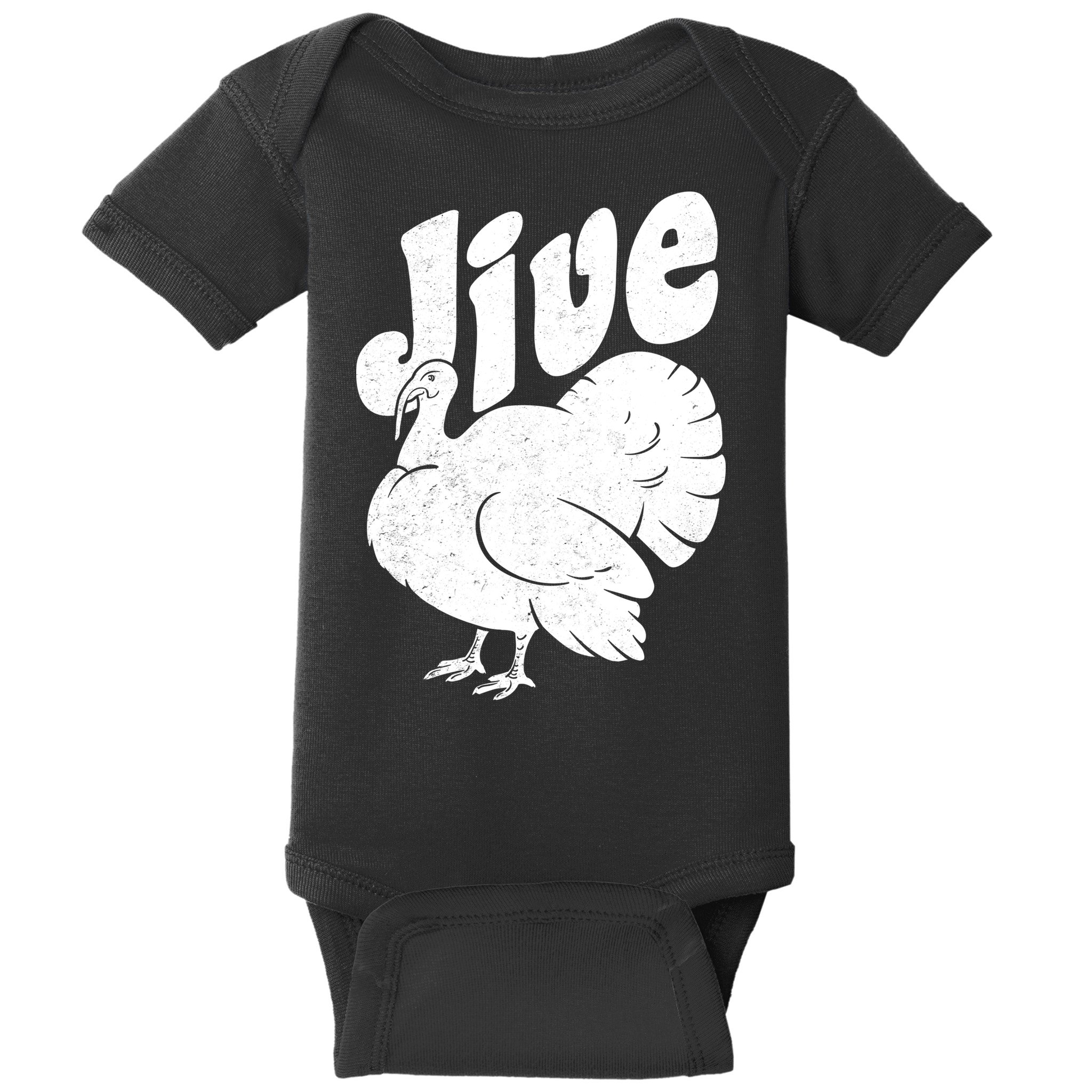 Retro Thanksgiving Jive Turkey Baby Bodysuit