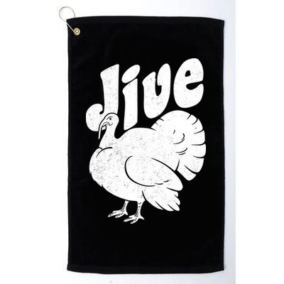 Retro Thanksgiving Jive Turkey Golf Towel