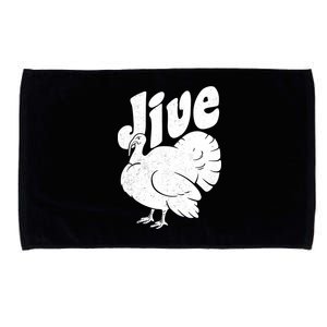 Retro Thanksgiving Jive Turkey Microfiber Hand Towel