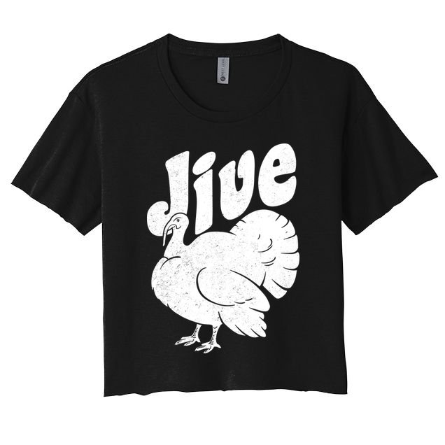 Retro Thanksgiving Jive Turkey Crop Top