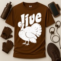 Retro Thanksgiving Jive Turkey Cooling Performance Crew T-Shirt