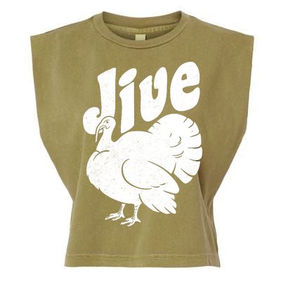 Retro Thanksgiving Jive Turkey Garment-Dyed Women's Muscle Tee