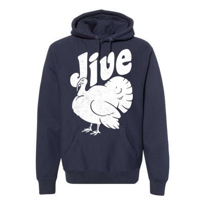 Retro Thanksgiving Jive Turkey Premium Hoodie