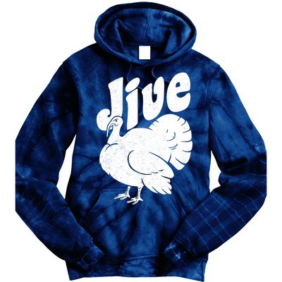 Retro Thanksgiving Jive Turkey Tie Dye Hoodie