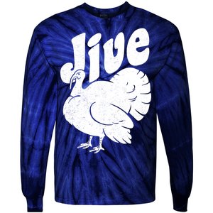 Retro Thanksgiving Jive Turkey Tie-Dye Long Sleeve Shirt