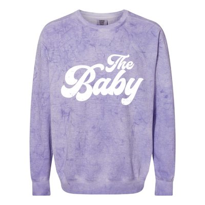 Retro The Baby Matching Family Colorblast Crewneck Sweatshirt