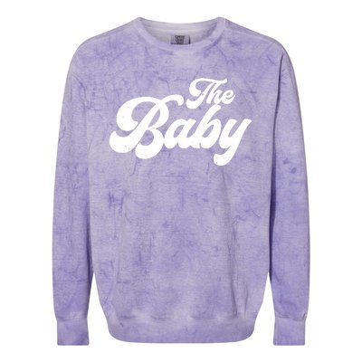 Retro The Baby Matching Family Colorblast Crewneck Sweatshirt