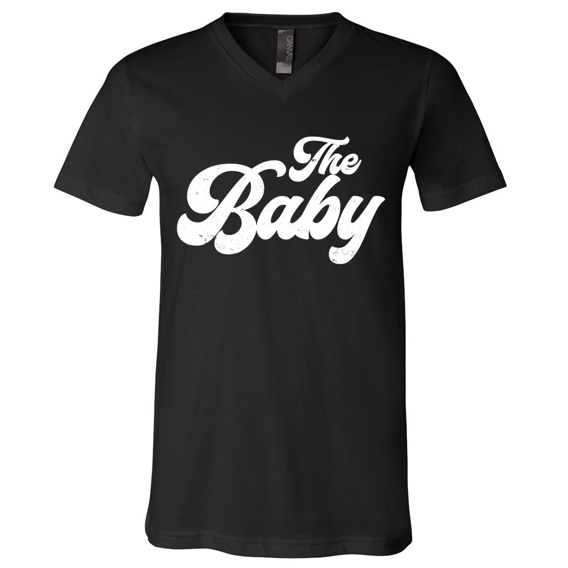 Retro The Baby Matching Family V-Neck T-Shirt