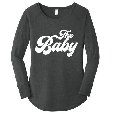 Retro The Baby Matching Family Women's Perfect Tri Tunic Long Sleeve Shirt
