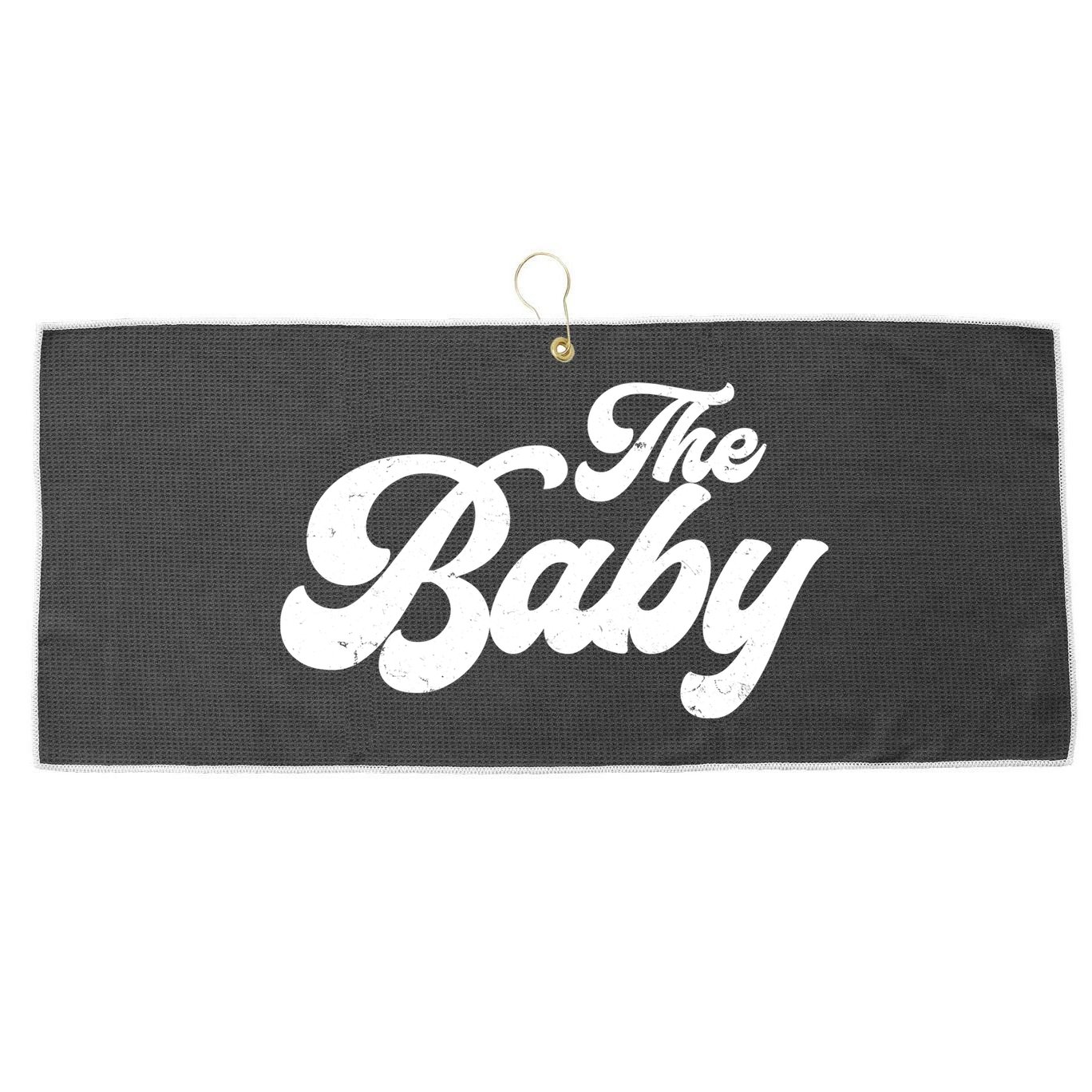 Retro The Baby Matching Family Large Microfiber Waffle Golf Towel