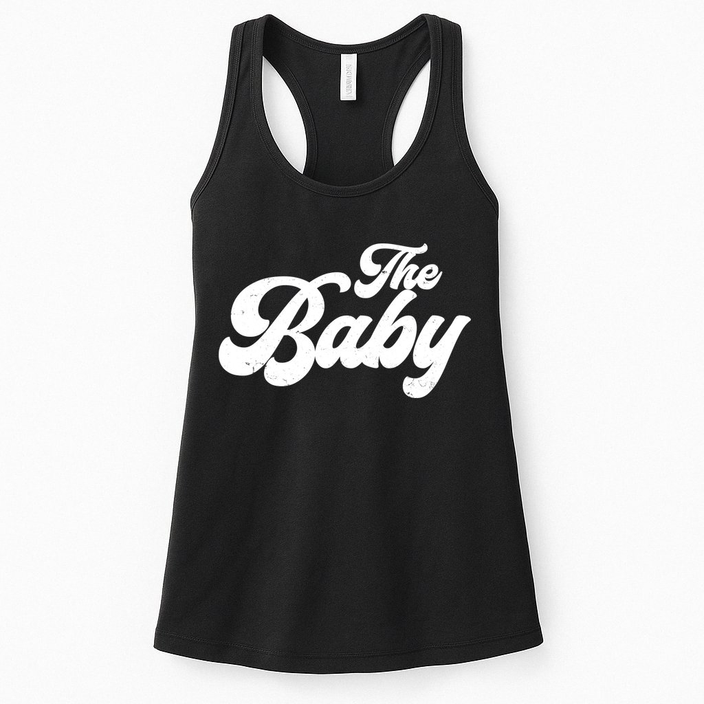Retro The Baby Matching Family Womens Tank Top
