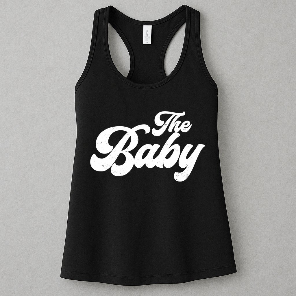 Retro The Baby Matching Family Womens Tank Top