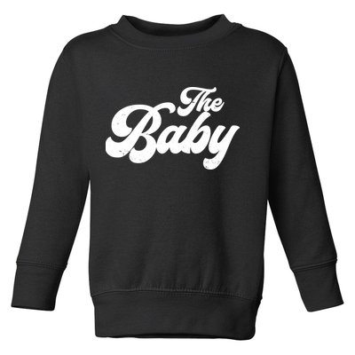 Retro The Baby Matching Family Toddler Sweatshirt