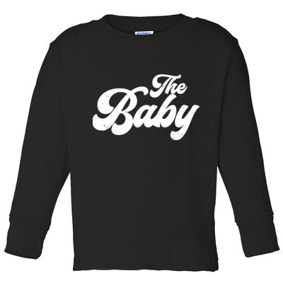 Retro The Baby Matching Family Toddler Long Sleeve Shirt