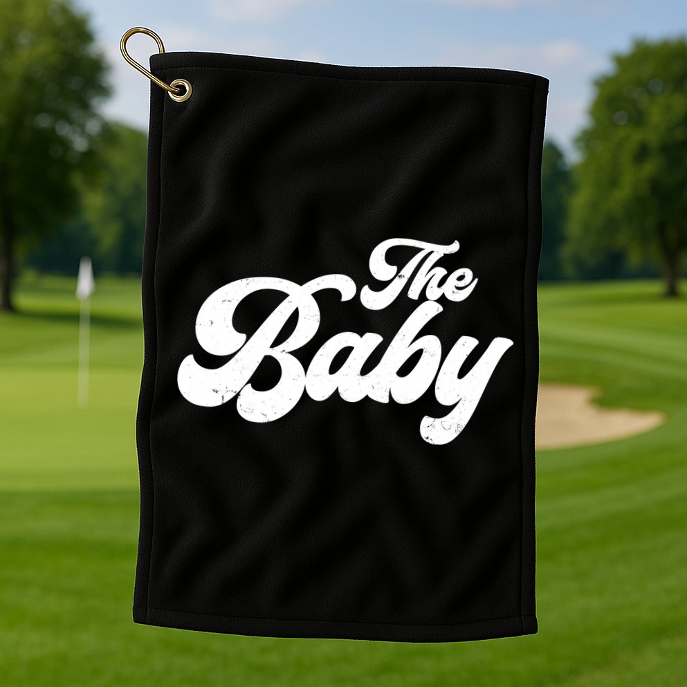 Retro The Baby Matching Family Golf Towel