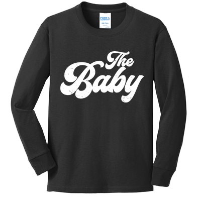 Retro The Baby Matching Family Kids Long Sleeve Shirt