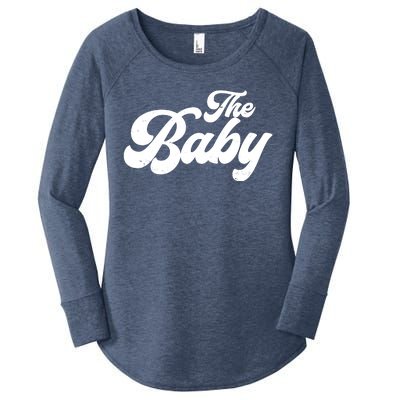 Retro The Baby Matching Family Women's Perfect Tri Tunic Long Sleeve Shirt