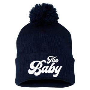 Retro The Baby Matching Family Pom Pom 12in Knit Beanie