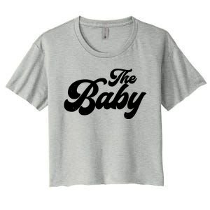 Retro The Baby Matching Family Women's Crop Top Tee