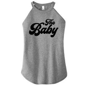 Retro The Baby Matching Family Women's Perfect Tri Rocker Tank