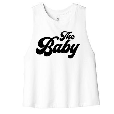 Retro The Baby Matching Family Women's Racerback Cropped Tank