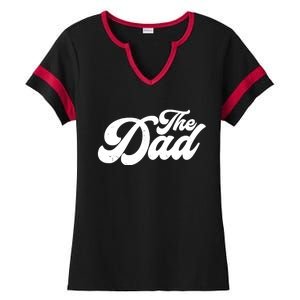 Retro The Dad Matching Family Ladies Halftime Notch Neck Tee