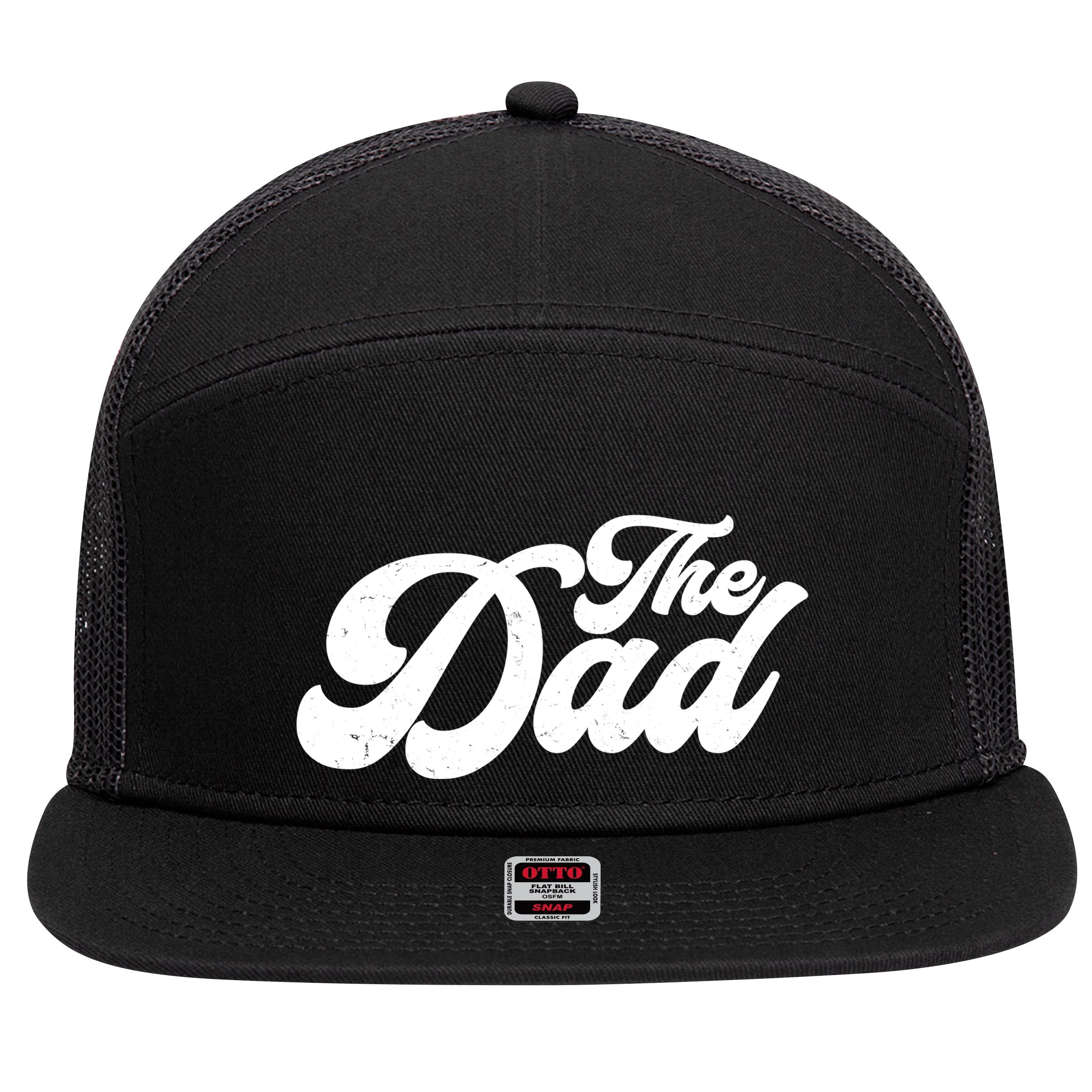 Retro The Dad Matching Family 7 Panel Mesh Trucker Snapback Hat