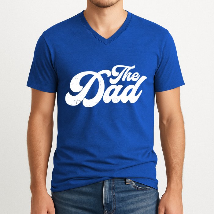 Retro The Dad Matching Family V-Neck T-Shirt