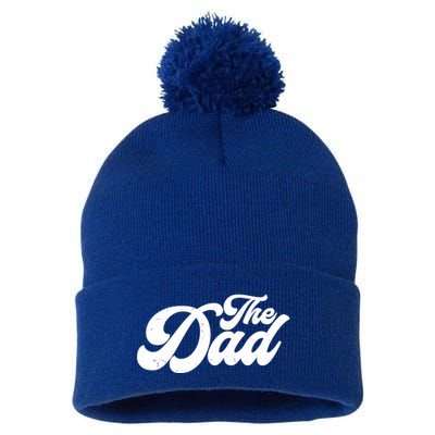 Retro The Dad Matching Family Pom Pom 12in Knit Beanie