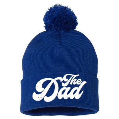 Retro The Dad Matching Family Pom Pom 12in Knit Beanie