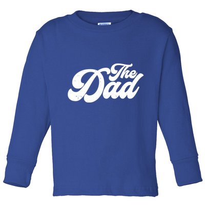 Retro The Dad Matching Family Toddler Long Sleeve Shirt