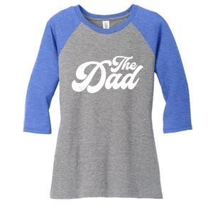 Retro The Dad Matching Family Women's Tri-Blend 3/4-Sleeve Raglan Shirt