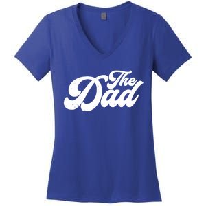 Retro The Dad Matching Family Women's V-Neck T-Shirt