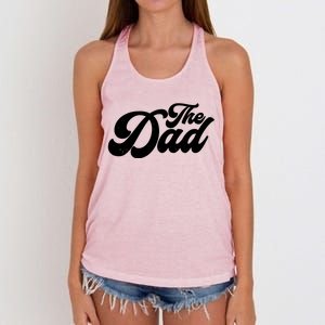 Retro The Dad Matching Family Women's Knotted Racerback Tank