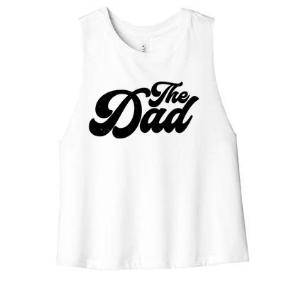 Retro The Dad Matching Family Women's Racerback Cropped Tank