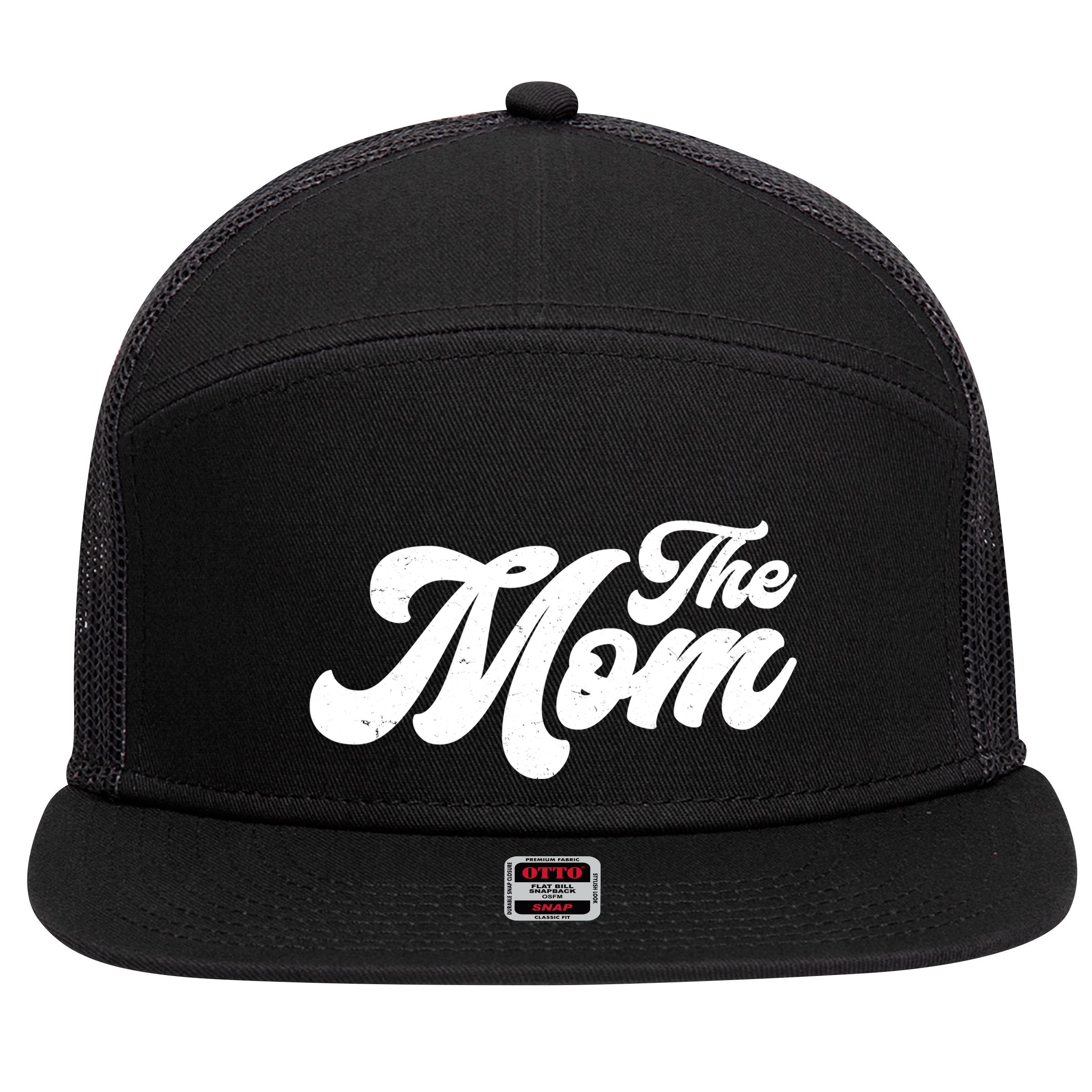 Retro The Mom Matching Family 7 Panel Mesh Trucker Snapback Hat