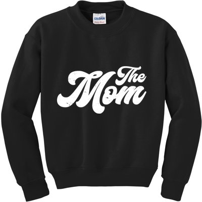 Retro The Mom Matching Family Kids Sweatshirt