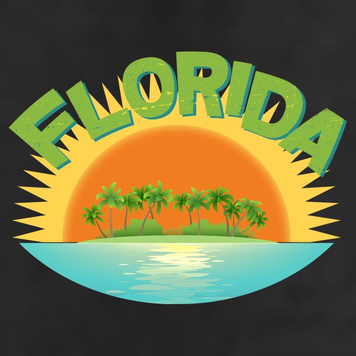 Retro Tropical Florida Coastline  Adult Drive Performance Visor