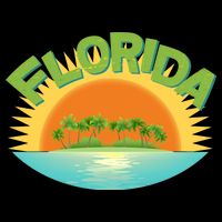 Retro Tropical Florida Coastline  Drawstring Bag