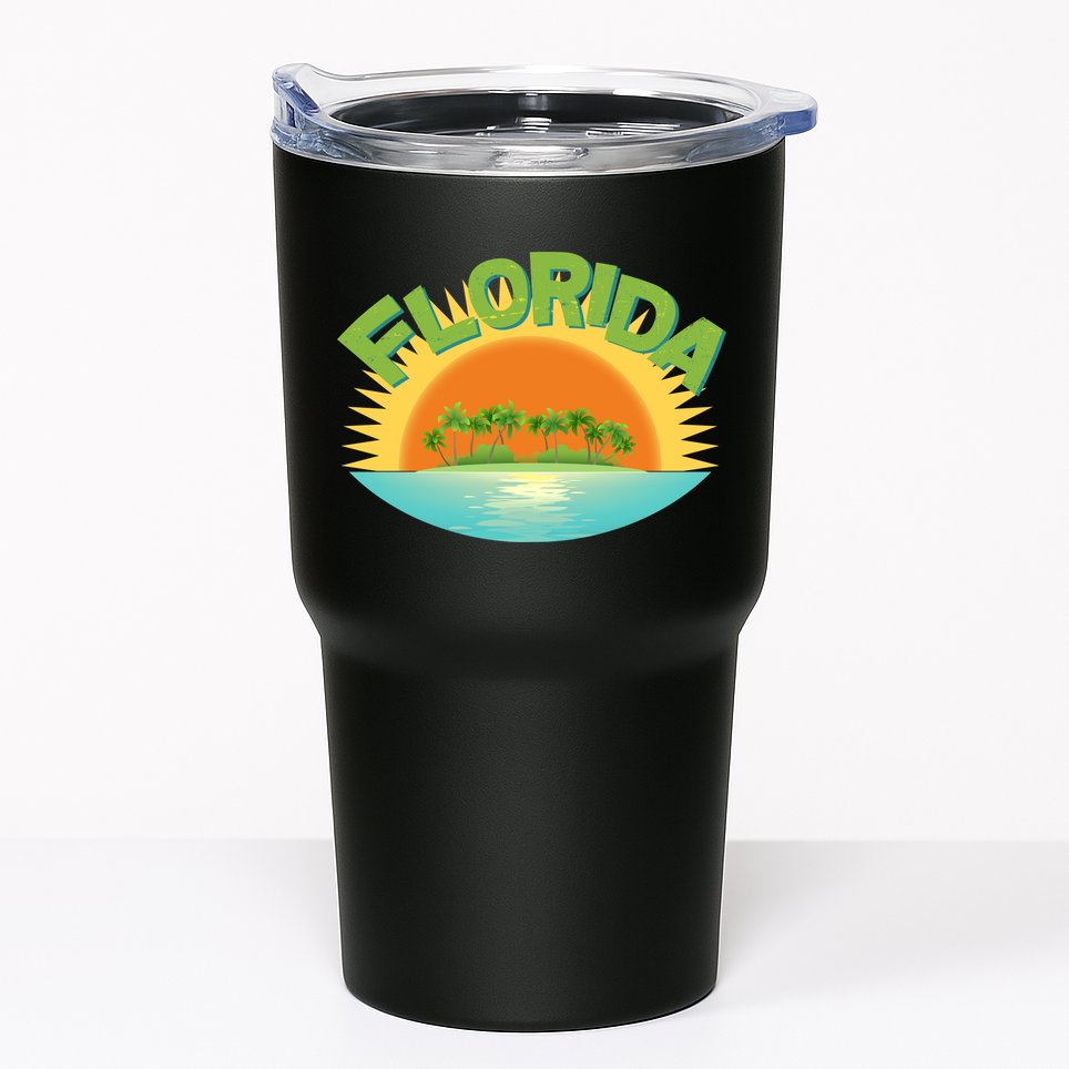 Retro Tropical Florida Coastline  Tumbler