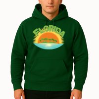 Retro Tropical Florida Coastline  Hoodie