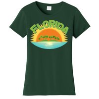 Retro Tropical Florida Coastline  Women's T-Shirt