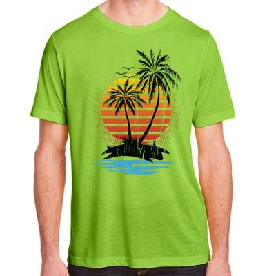 Retro Tropical Island Adult ChromaSoft Performance T-Shirt