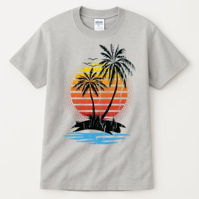 Retro Tropical Island Tall T-Shirt