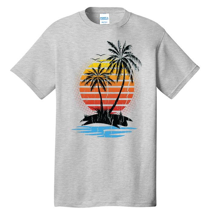 Retro Tropical Island Tall T-Shirt